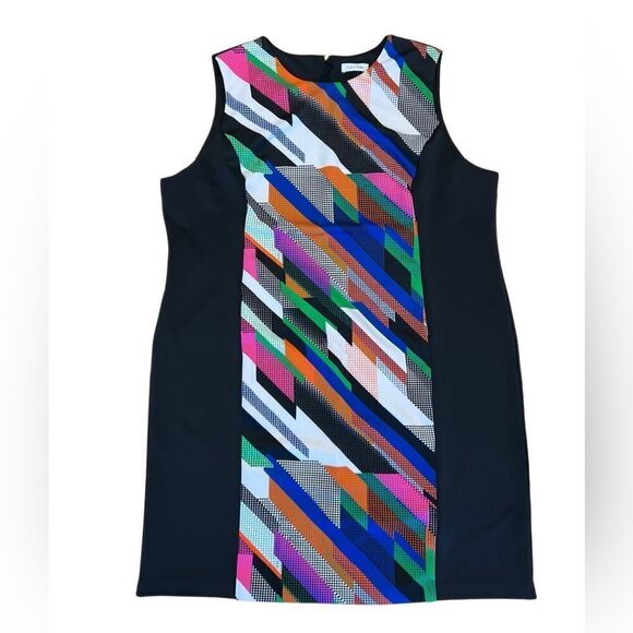 Calvin Klein sheath scuba abstract dress Plus size 18 - Picture 4 of 16